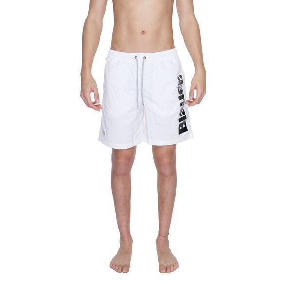 Blauer White Polyamide Swim Men's Shorts - Picture 1 of 4